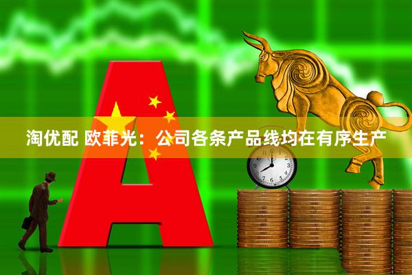 淘优配 欧菲光：公司各条产品线均在有序生产